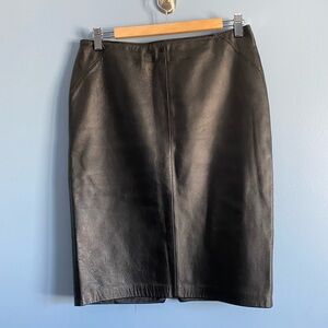 Danier Black Leather Skirt
